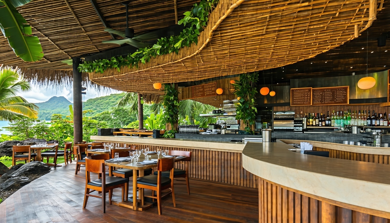 A vibrant Hawaiian restaurant with a welcoming atm